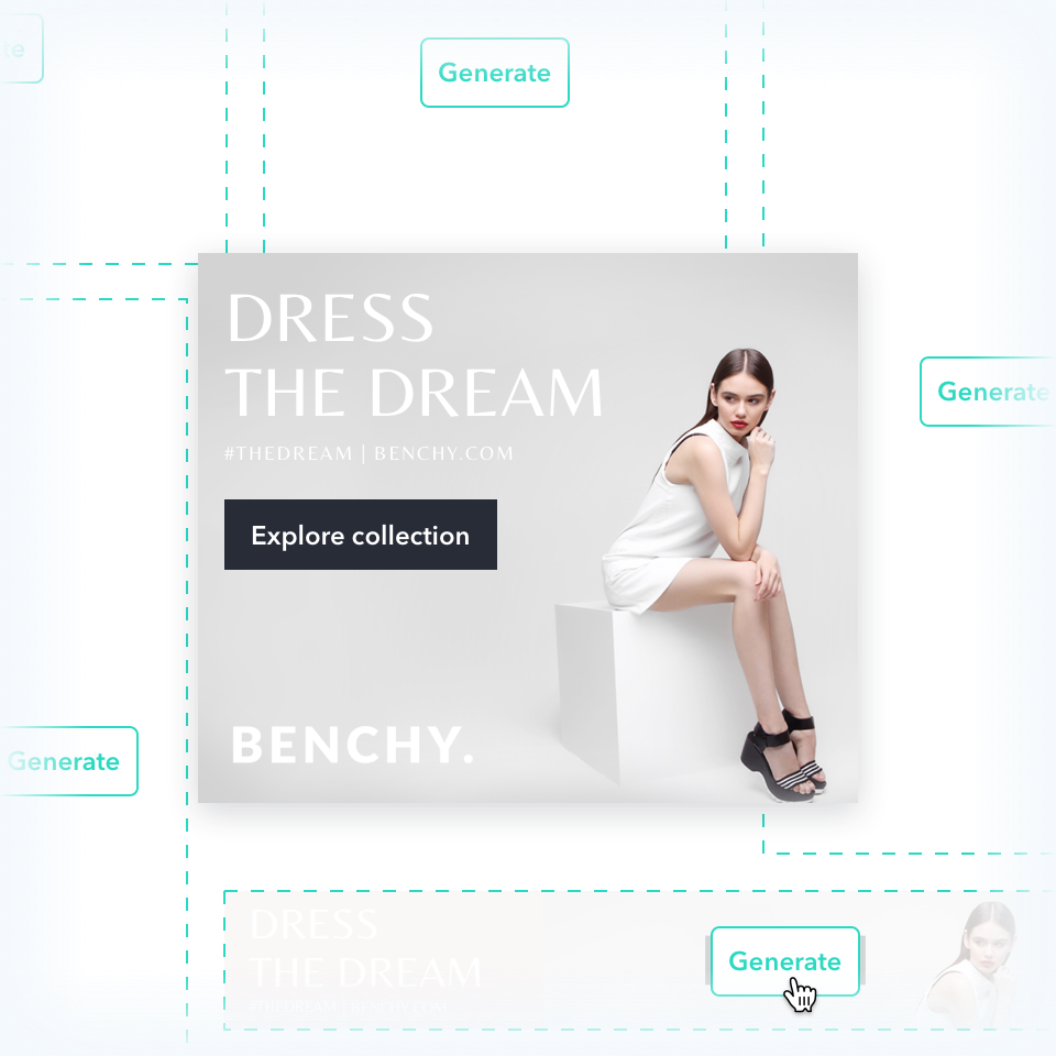 Create multiple sizes with Bannerwise's automation.