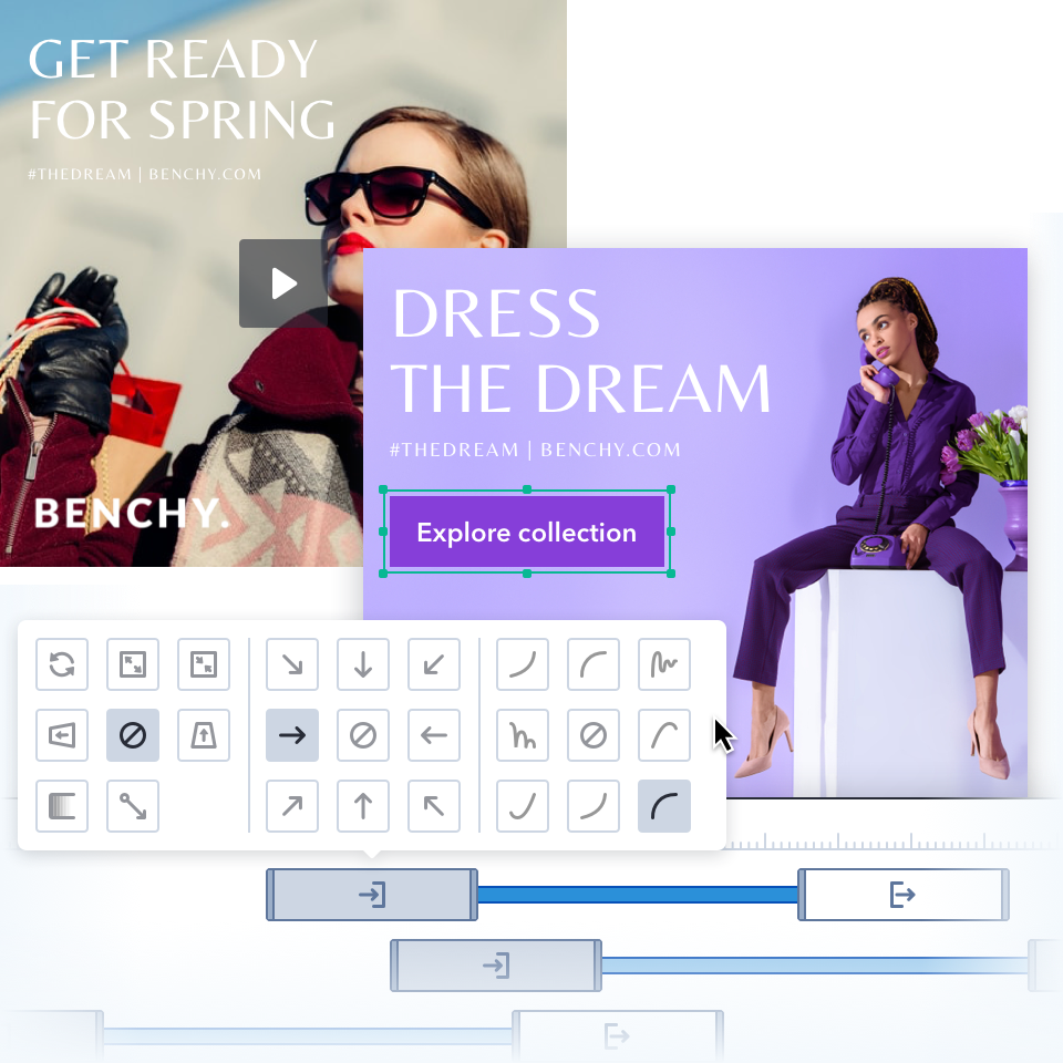 Animated HTML5 ads to dynamic display ads, from in-banner video ads to dynamic ads for social.