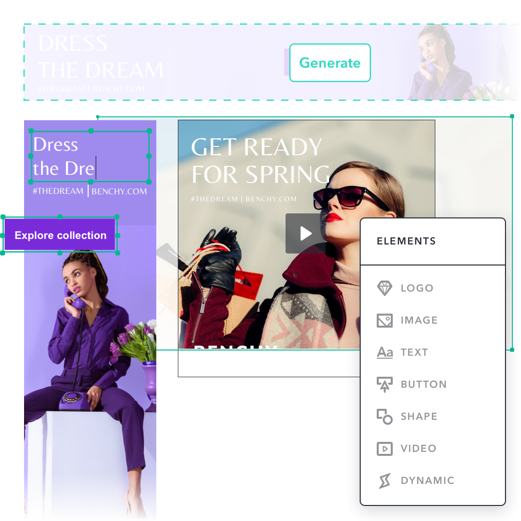 Creative agencies can create multiple variations, sizes and formats of their digital ads.