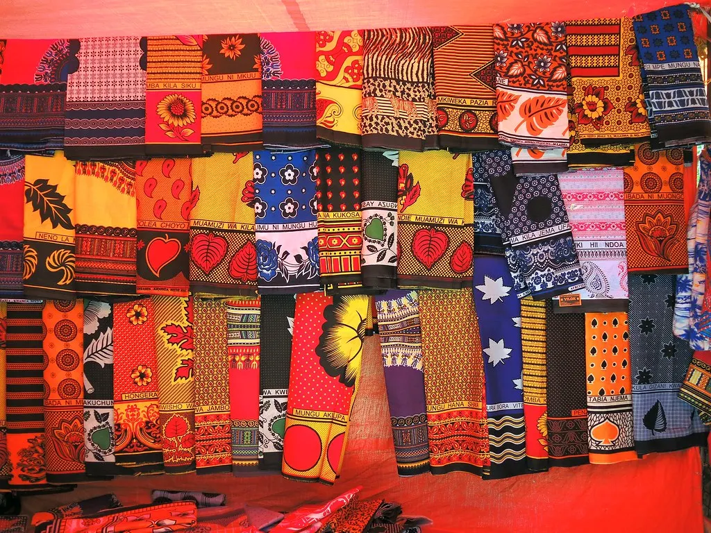 Kangas for sale in Zanzibar, Tanzania